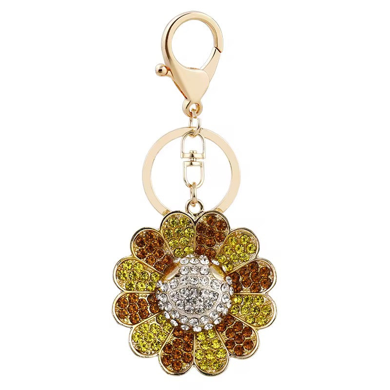Flower bomb bag charm