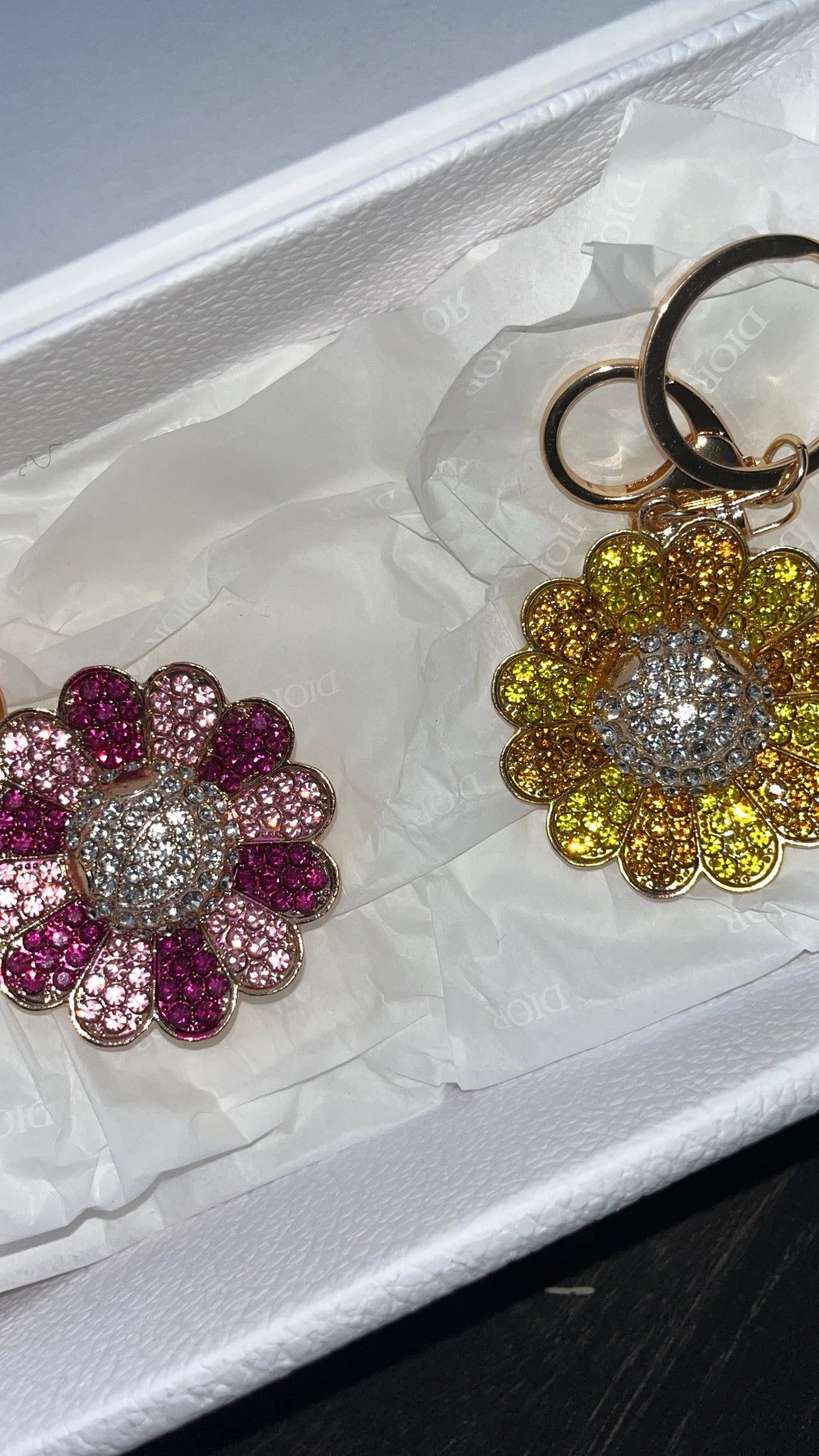 Flower bomb bag charm