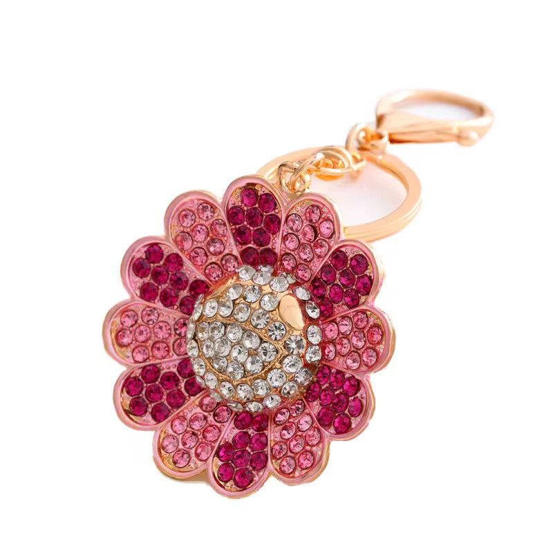 Flower bomb bag charm